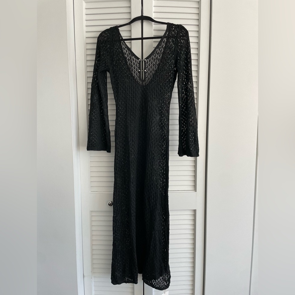 Commense Cover Up Long Sleeve Open Back Long Dress (new with tag) - Picture 2 of 4